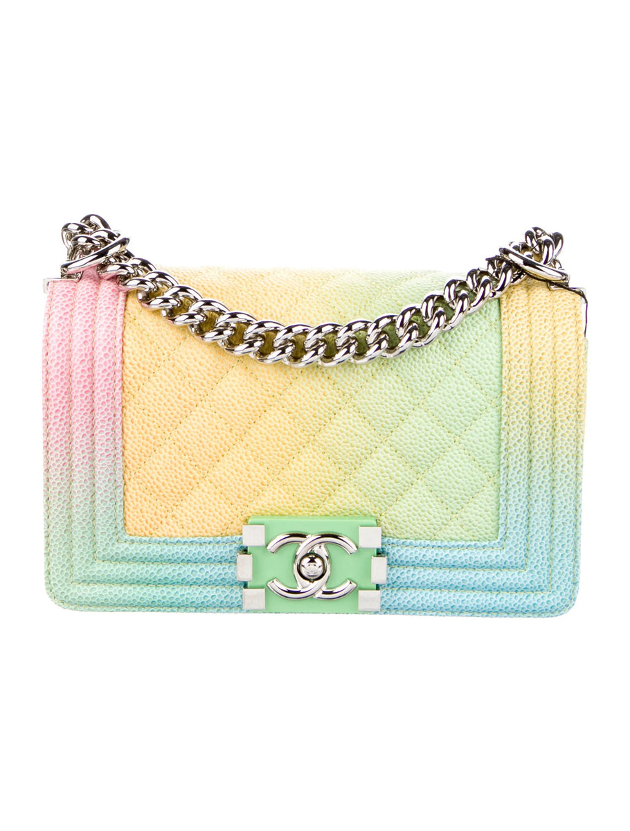 Chanel multicolor boy discount bag