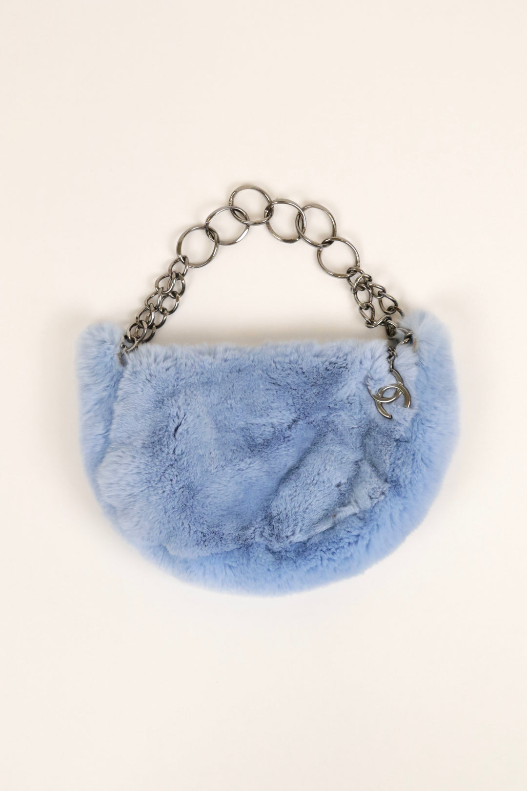 Blue fur bag best sale