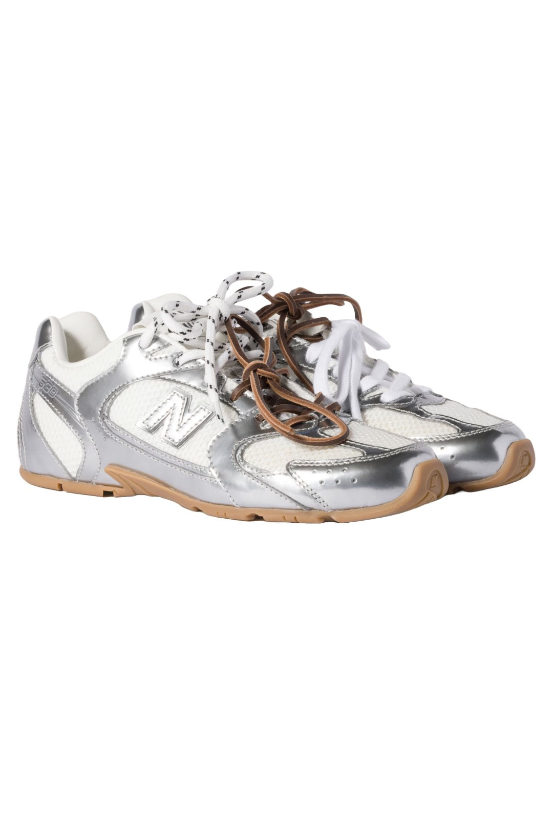 New Balance X Miu Miu 530 SL Metallic Leather and Mesh